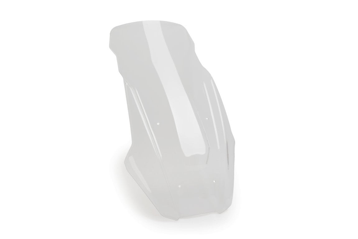 Clear Puig Touring Screen for Honda ADV350 (2022-2025), featuring a sleek aerodynamic design and smooth surface, designed to enhance wind protection for riders.