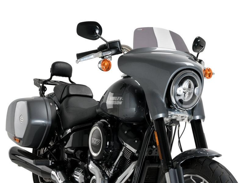 21340N - Puig Batwing Sports Screen For Harley Davidson Softail Sport Glide FLSB 2018-2024 - Black - image 2