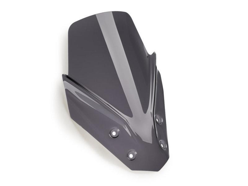 Dark smoke Puig Touring Screen for Suzuki GSX S 1000 GT (2022-2025) featuring a sleek design, aerodynamic shape, and three mounting holes for easy installation.