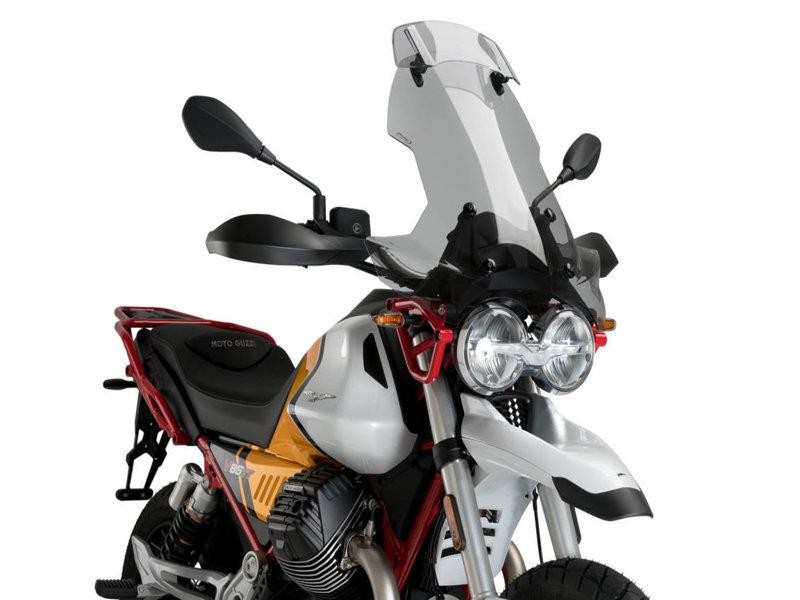 21442W - Puig Touring Screen With Extender For Moto Guzzi V85 Evocative Graphics 2021-2023 - Clear - image 2