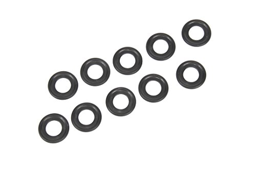 Ten black rubber O-rings arranged in two rows, featuring a smooth surface and circular shape, suitable for sealing applications.