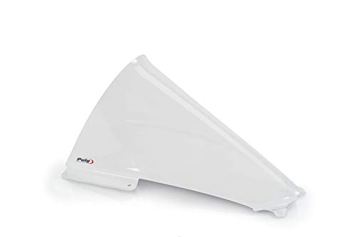 Clear Puig R-Racer screen designed for Ducati Panigale 1100 V4 SP2 (2022-2023), featuring a sleek aerodynamic shape and a glossy finish with Puig branding.