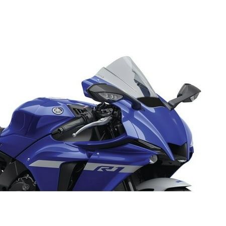 Light smoke Puig Z-Racing screen designed for Yamaha YZF R1 models from 2020 to 2025, featuring a sleek aerodynamic shape and a tinted finish.