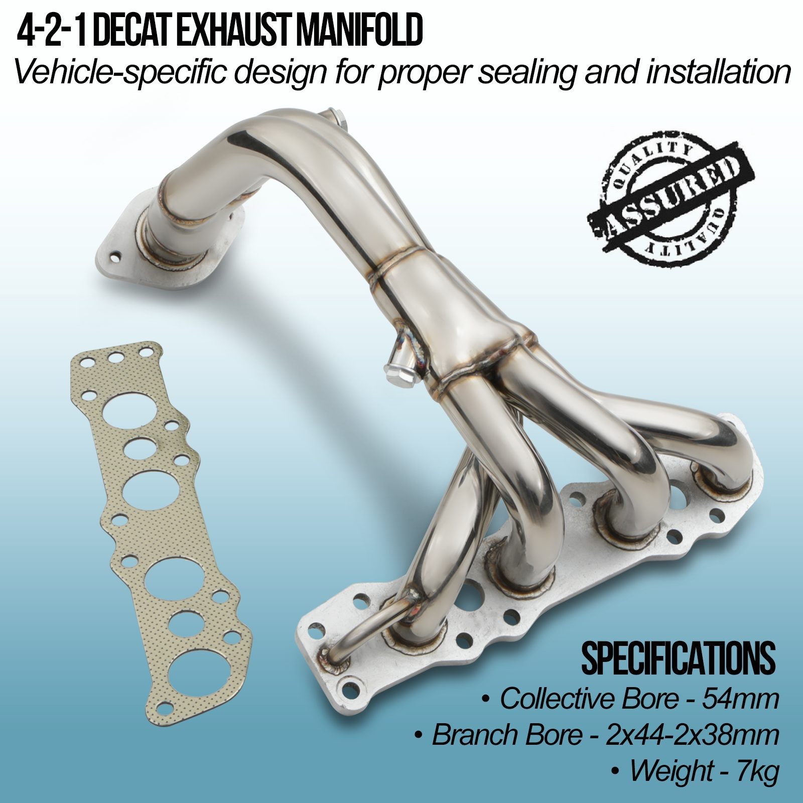 4-2-1 Decat Exhaust Manifold - Suzuki Swift Sport 1.6 ZC31S 05-10 - image 2