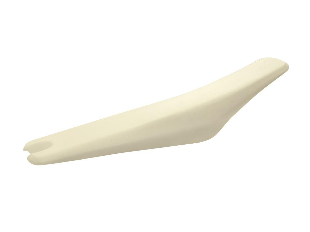 Tall white foam seat for Sherco SE 125 (2025-2026) by Blackbird, featuring a sleek design and smooth surface for enhanced comfort and style.