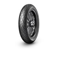 Black Metzeler Cruisetec front motorcycle tire (MH90-21 TL 54H M/C) featuring a tread pattern designed for enhanced grip and stability.