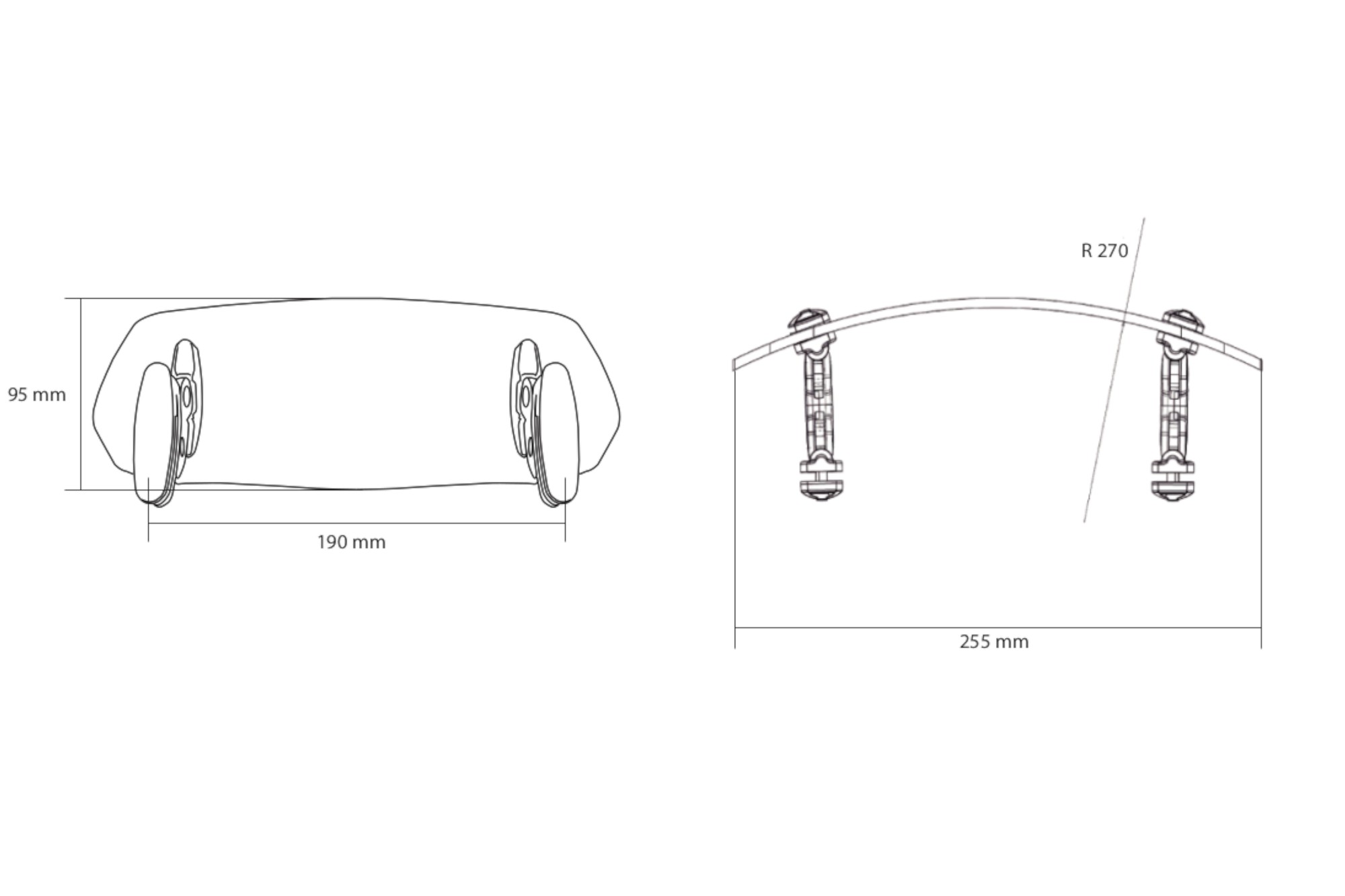 Clear Puig adjustable screw-on screen extender measuring 100mm x 277mm, designed for KTM 1290 Super Duke GT 2016-2018, featuring a sleek, aerodynamic shape and mounting hardware.