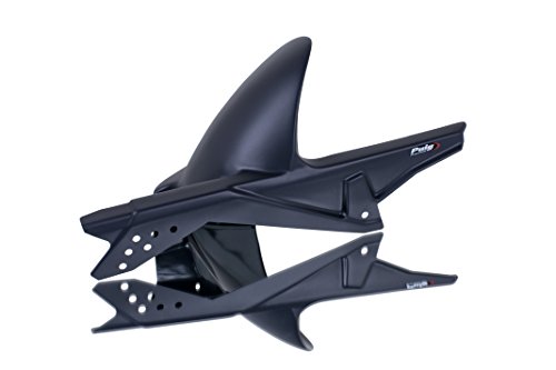 Matt black Puig Hugger for Honda Integra 700 (2012-2013) featuring a sleek design with aerodynamic lines and multiple mounting holes for easy installation.