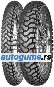 Mitas Enduro Trail rear wheel tire in size 150/70B18, featuring a rugged tread pattern, black rubber material, and M+S marking for mud and snow performance.