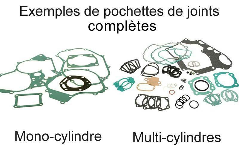 Complete engine gasket set featuring various shapes and sizes, made of green and black rubber materials, designed for mono-cylinder and multi-cylinder engines.