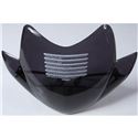 Dark smoke adjustable sport screen for Ducati Diavel 1200 (2014-2016), featuring a sleek, aerodynamic design with horizontal grooves for enhanced airflow.