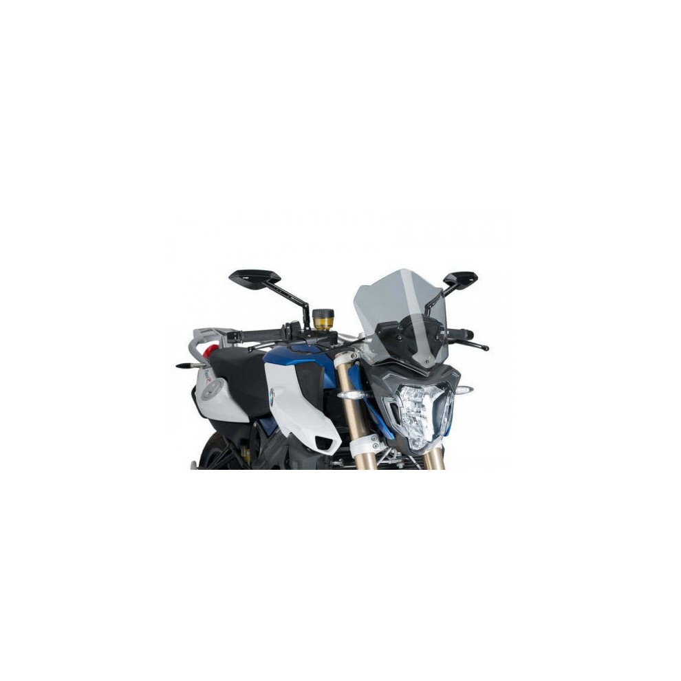 Light smoke sport screen for BMW F800 R (2015-2019) featuring a sleek design, made of durable material, enhancing aerodynamics and style.