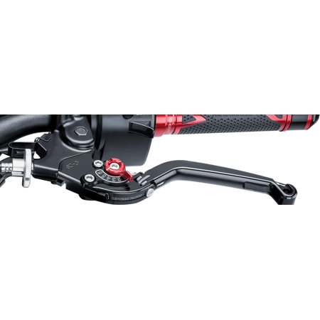 Black Puig clutch lever adaptor for BMW R Nine T (2015-2024) featuring a sleek design, adjustable red knob, and durable material for enhanced performance.