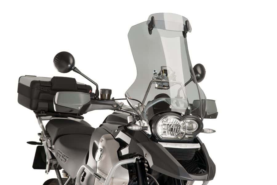 Light smoke Puig Touring Screen with Extender for Honda NC750 X (2016-2020), featuring a sleek design, durable material, and enhanced wind protection for a comfortable ride.