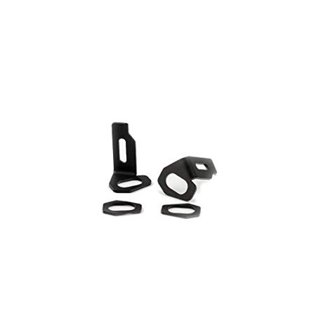 Black Puig Tail Tidy kit for Honda CB125 R Neo Sports Cafe, includes two metal brackets with cutouts for easy installation, designed for 2018-2025 models.