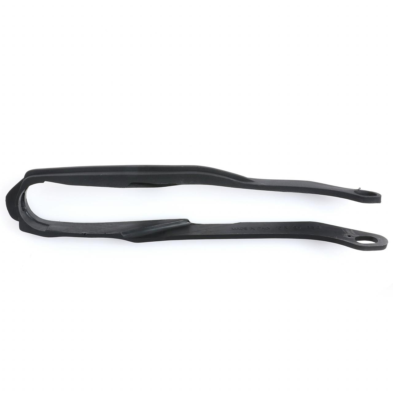 Black Acerbis chain slider designed for Honda CR125 (1998-2001) and CR250 (1998-1999), featuring a durable plastic construction with a sleek, curved design and mounting holes.