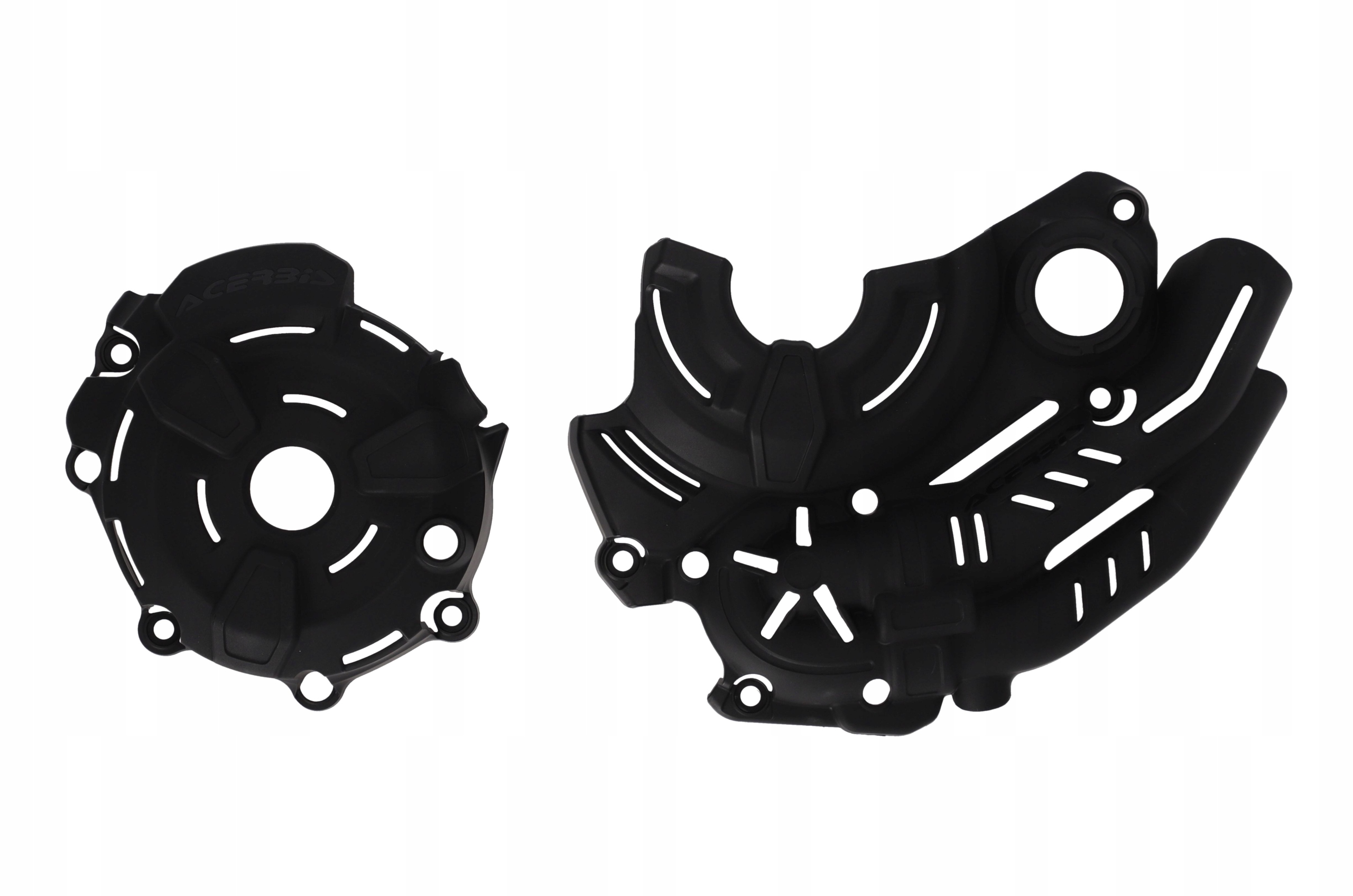 Black plastic Acerbis X-Power Kit for Yamaha XT 700 Z Ténéré, featuring intricate designs and cutouts for improved airflow and aesthetics.