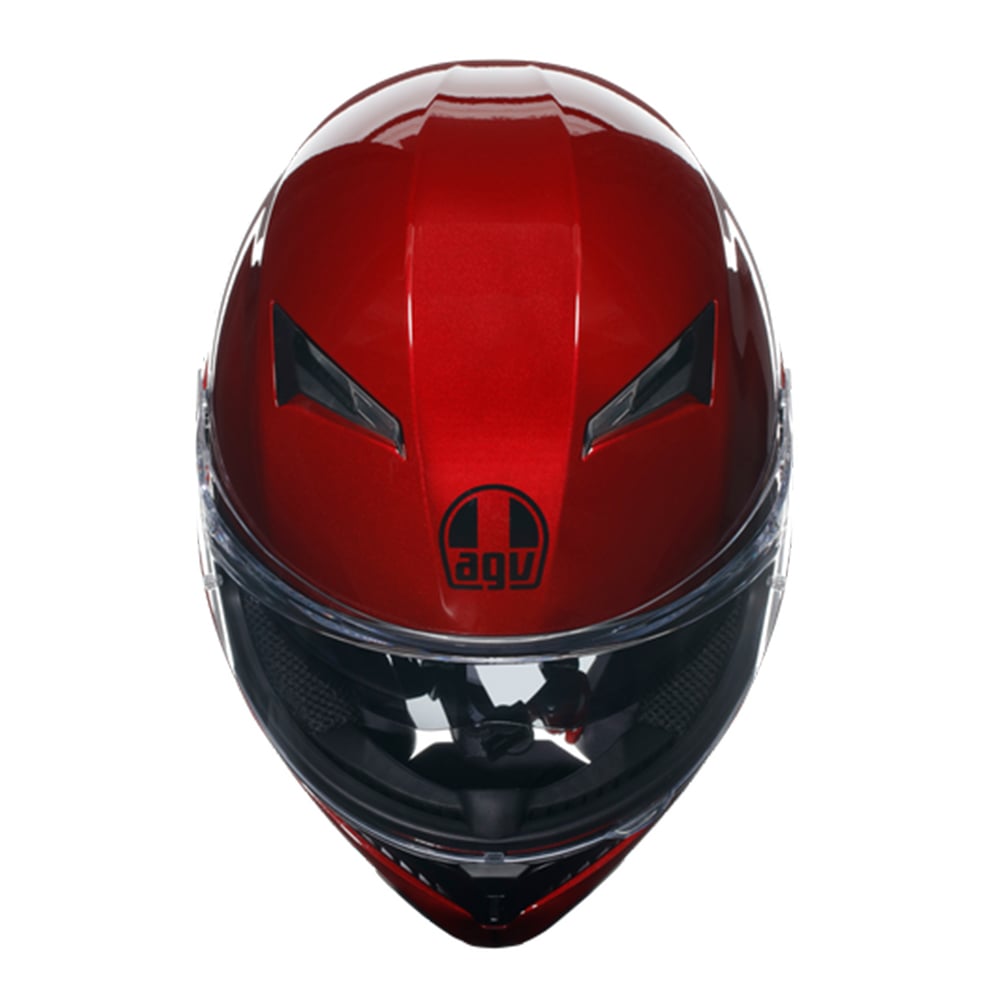 AGV K3 Plain Motorcycle Helmet - Competizione Red - Small (56cm), Red - image 2