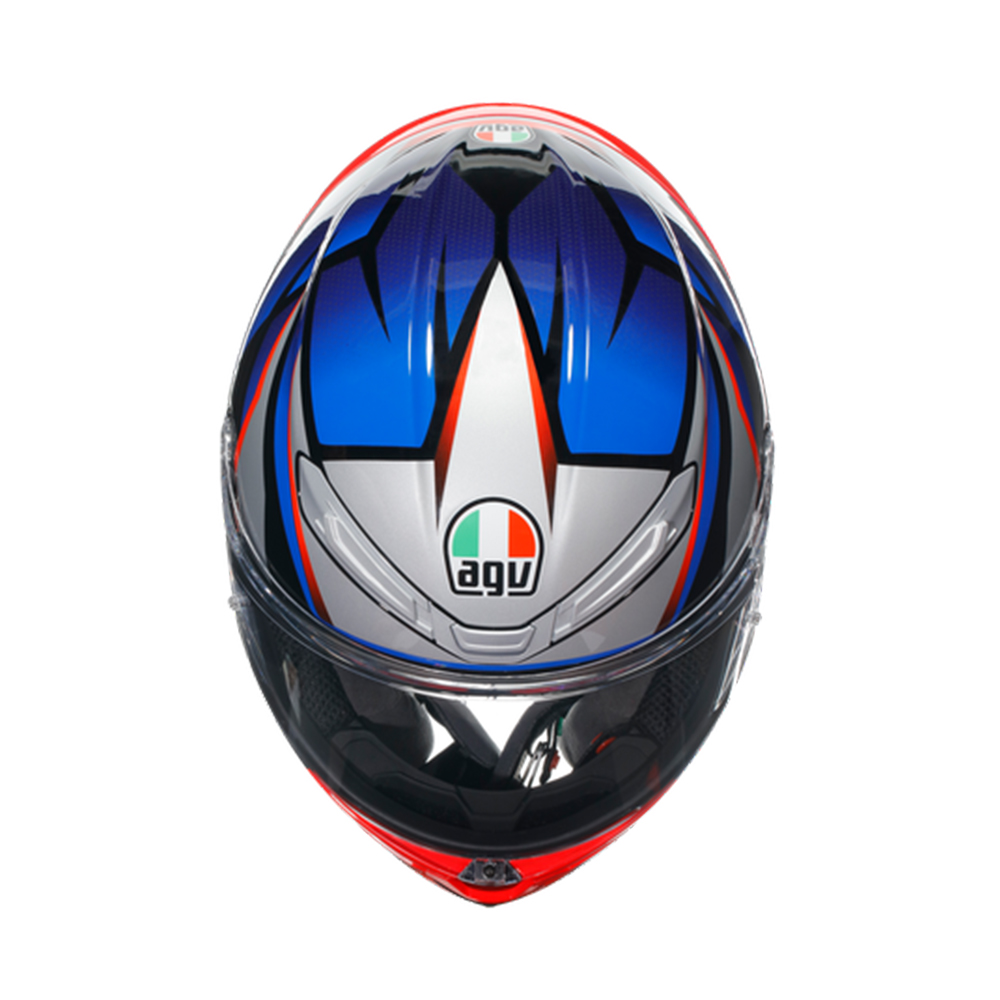 AGV K6-S Graphic Motorcycle Helmet - Slashcut Black / Blue / Red - Small (56cm), Black/blue/red - image 2