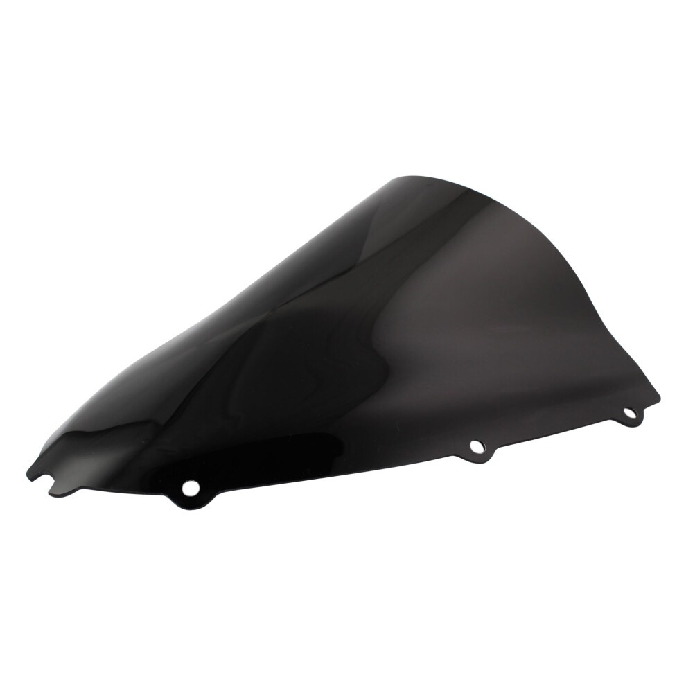 Dark smoked double bubble windscreen for Kawasaki ZZR1400 (2006-2020), featuring a sleek, aerodynamic shape and made from durable, high-quality material.