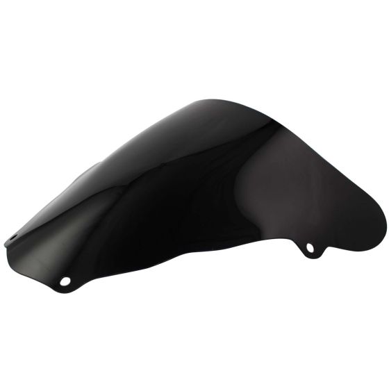 Dark smoked double bubble windscreen for Suzuki SV650S (1999-2002), featuring a sleek, aerodynamic design and made from durable, high-quality material.