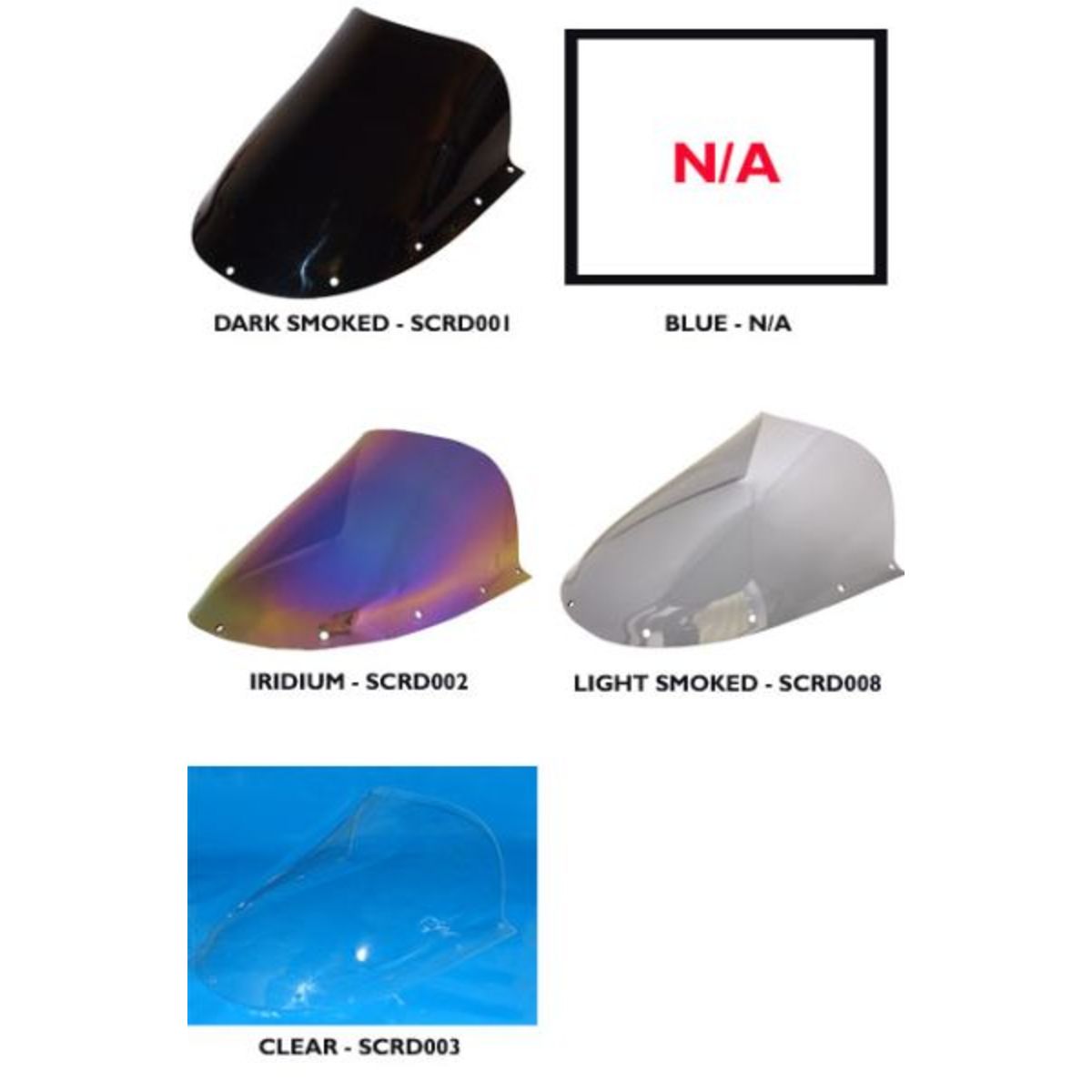 Clear double bubble screen with cut-out, designed for Ducati 748 (1994-2003) and 916 (1994-2001), featuring a transparent material and aerodynamic shape.