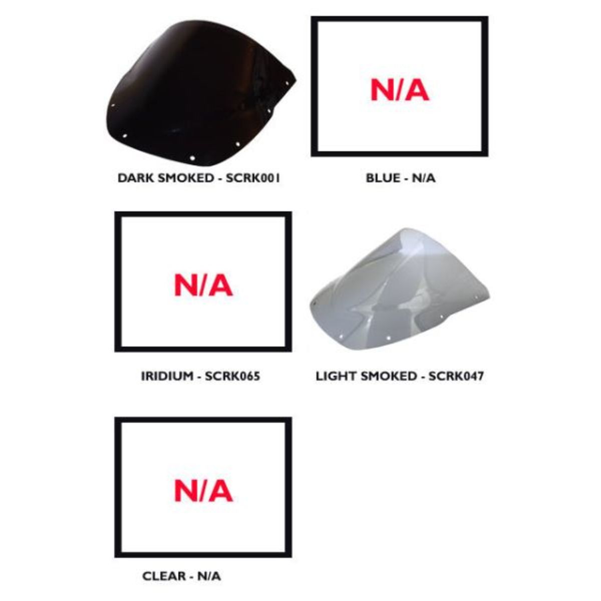 Light smoked double bubble screen for Kawasaki ZX6R Ninja (1995-97), featuring a sleek, aerodynamic design with a smooth finish and multiple mounting holes.