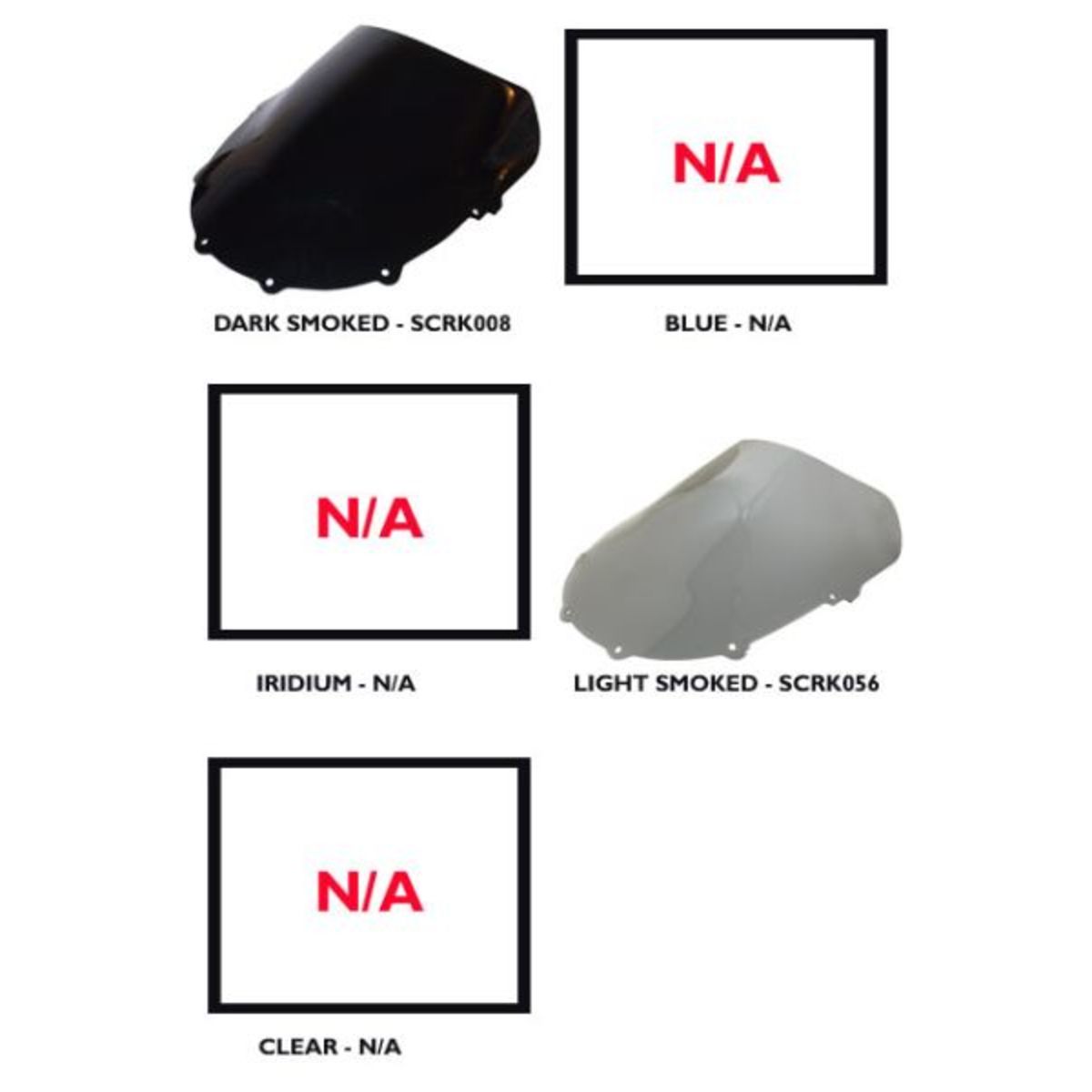Light smoked double bubble screen for Kawasaki ZZR1100 D1-D9 (1993-2002), featuring a sleek, aerodynamic design in a translucent light smoke color.
