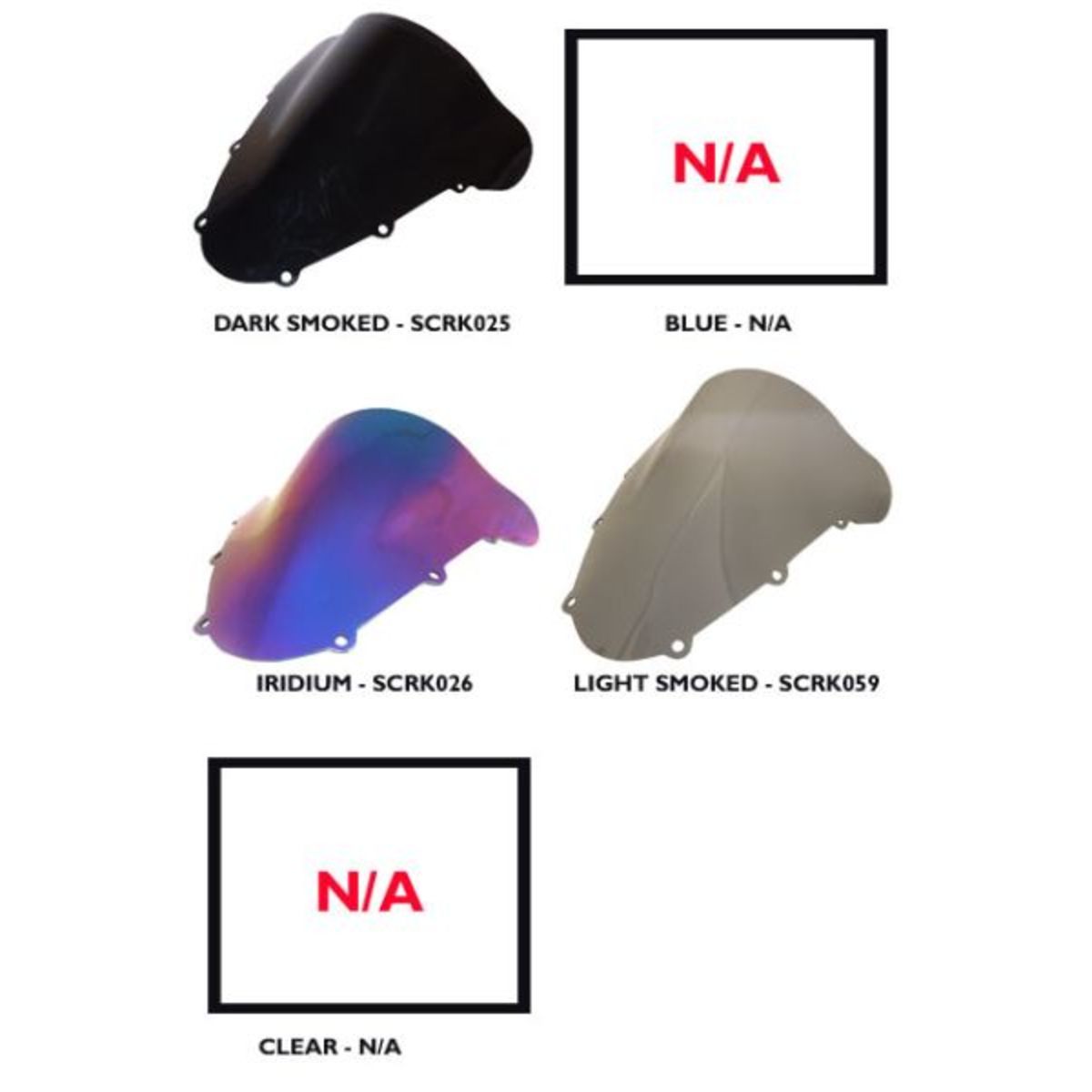 Light smoked double bubble screen for Kawasaki ZZR1200 (2002-05), featuring a curved design and a translucent finish, enhancing aerodynamics and style.
