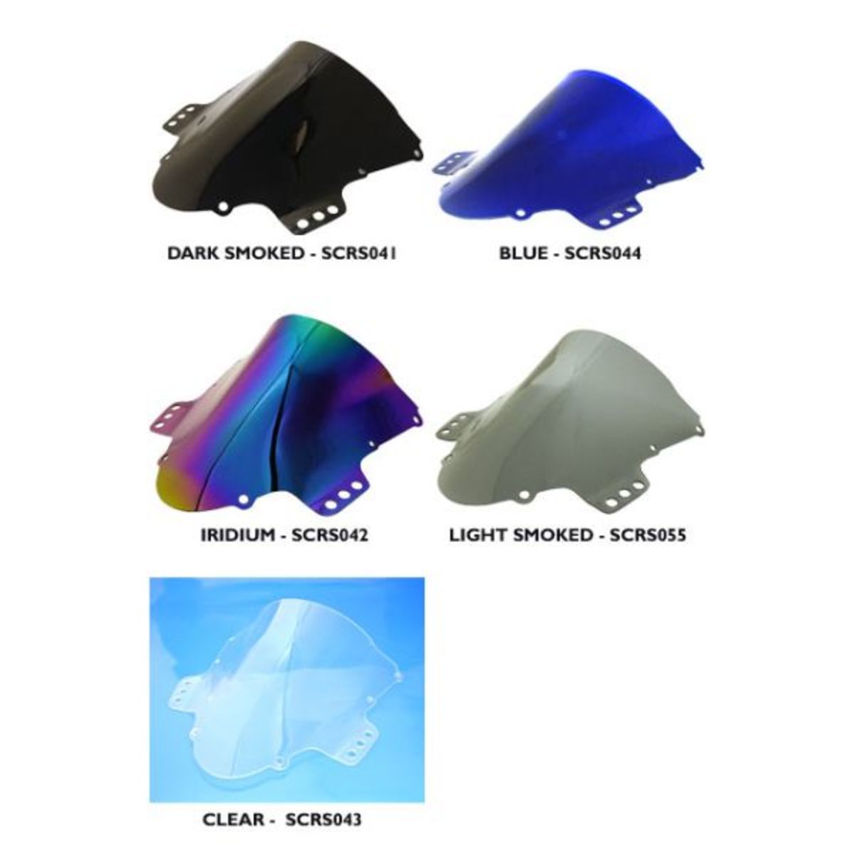 Light smoked double bubble screen for Suzuki GSX-R1000 K5-K6 (2005-06) featuring a smooth, aerodynamic design in a translucent light smoke color.