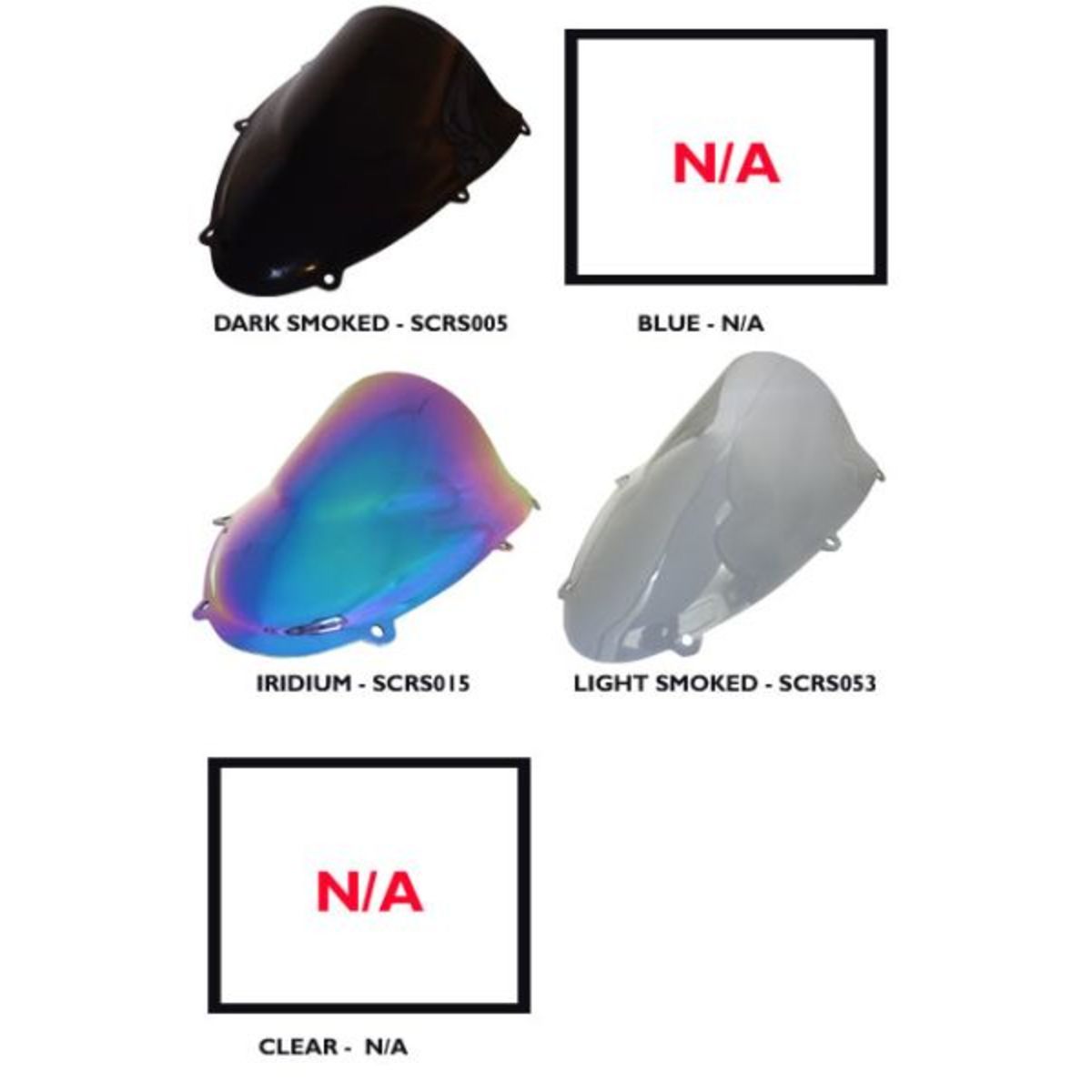 Light smoked double bubble screen for Suzuki TL1000R (1998-2004), featuring a sleek, aerodynamic design with a smooth, transparent finish and mounting points for easy installation.