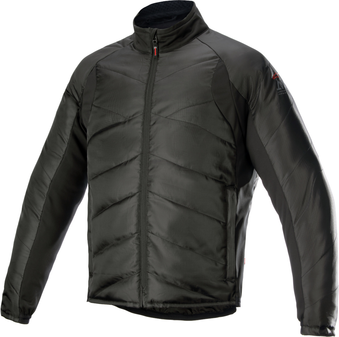 Black Alpinestars AMT Thermal jacket in size XXL, featuring a quilted design, high collar, and zippered front for warmth and functionality.