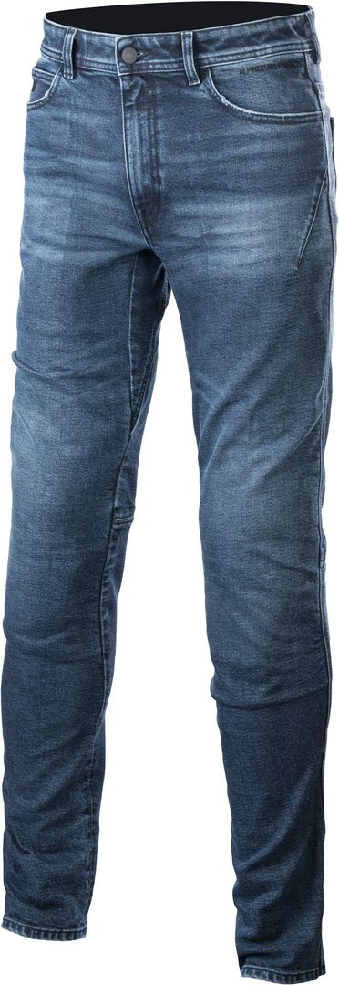 Blue Alpinestars Argon jeans in size 31, featuring a slim fit and subtle fading, crafted from durable denim material with classic five-pocket styling.