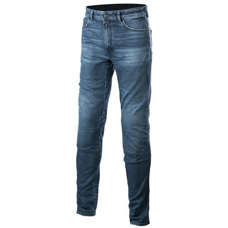 Blue Alpinestars Argon jeans in size 36, featuring a slim fit, faded wash, and classic five-pocket design with subtle branding on the back pocket.