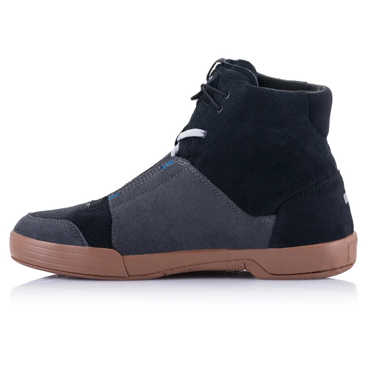 Alpinestars Chrome Motorcycle Shoes - UK 9.5 / Eur 43 - Black Asphalt / Gum Blue, Blue - image 2