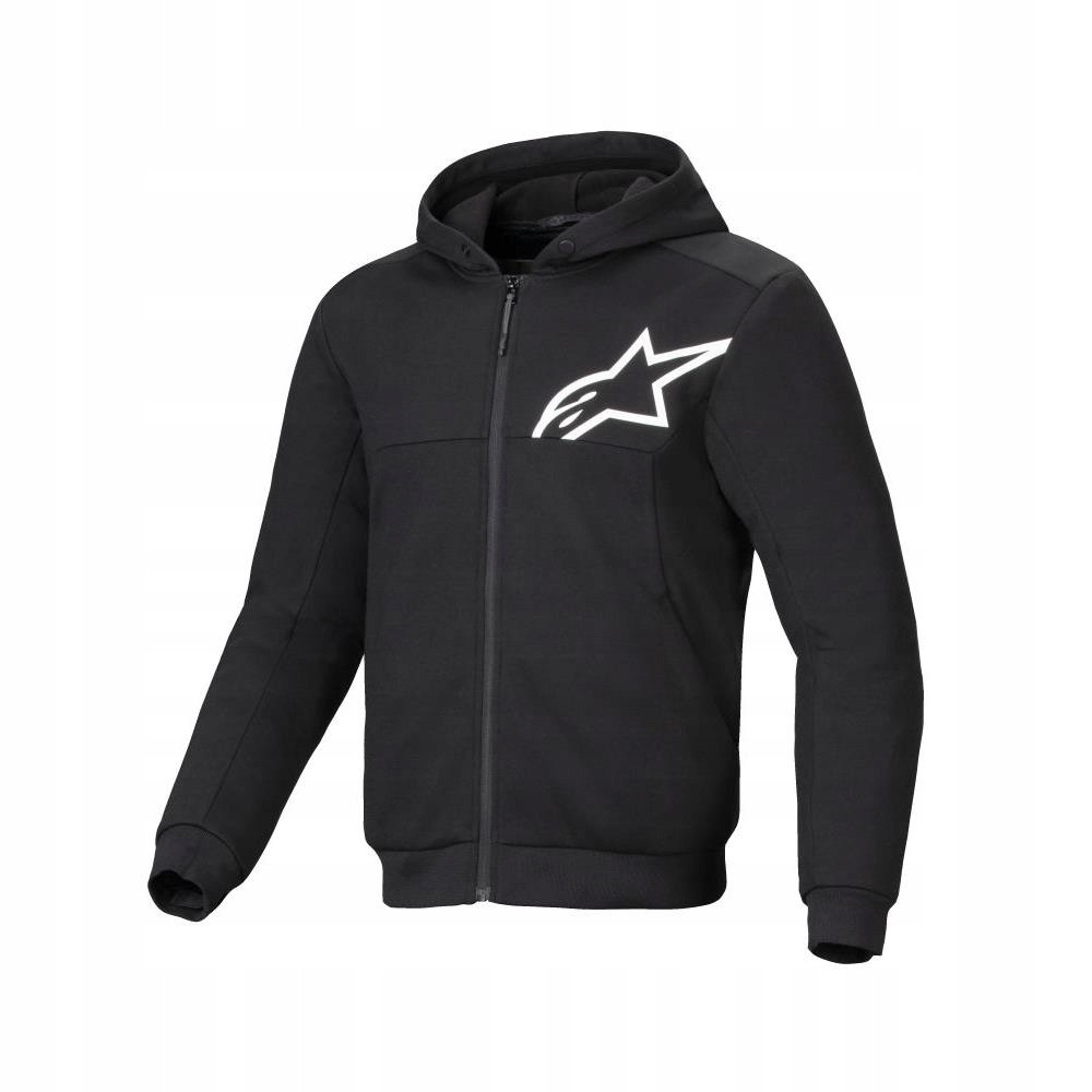 alpinestars Alpinestars Chrome V2, Zip Hoodie , Color: Black/White , Size: L
