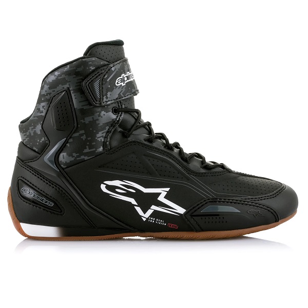 Alpinestars Faster-3 Motorcycle Shoes - Black / Dark Grey / Red Fluo, UK 10.5 / Eur 44, Black/grey/red - image 2