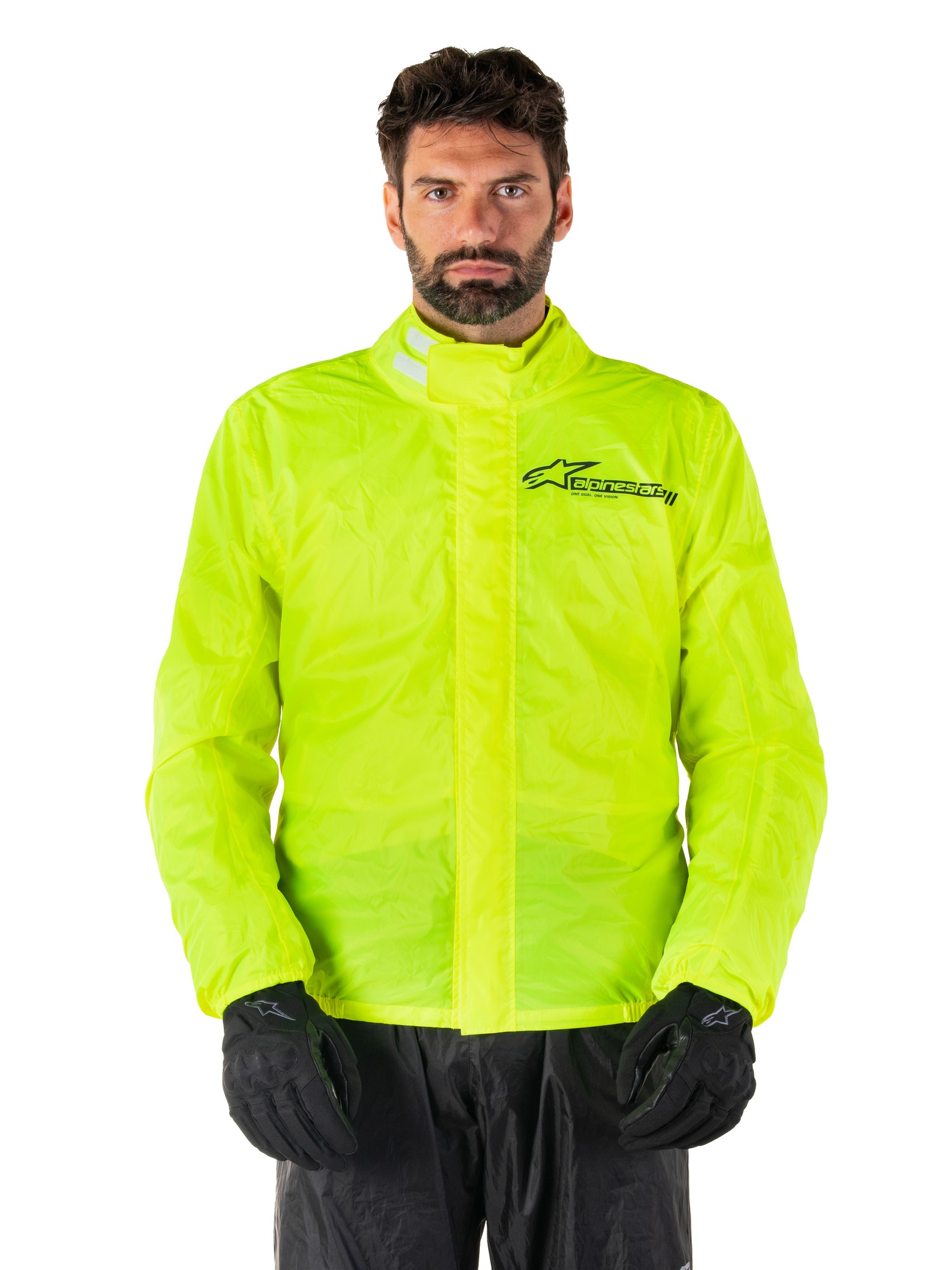 Alpinestars Hurricane Rain V2 Motorcycle Over Jacket - X-Small - Fluro Yellow, Yellow - image 2