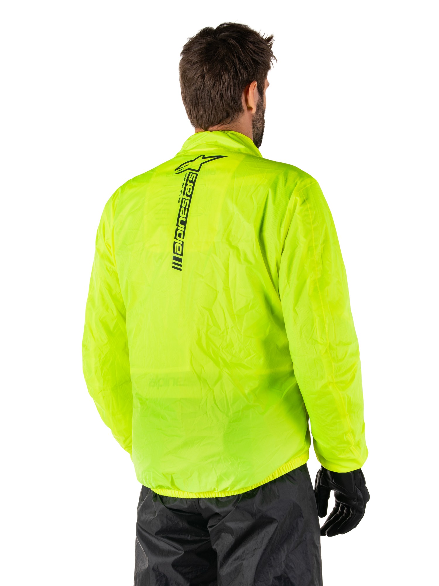 Alpinestars Hurricane Rain V2 Motorcycle Over Jacket - X-Small - Fluro Yellow, Yellow - image 5