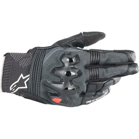 Black Alpinestars Morph Sport gloves in size L, featuring a textured grip, reinforced knuckles, and breathable mesh material for enhanced comfort and protection.
