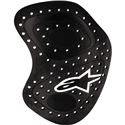 Black and white Alpinestars Nucleon Racing KR HR hip protectors in size S, featuring perforated material and a sleek design with the Alpinestars logo prominently displayed.