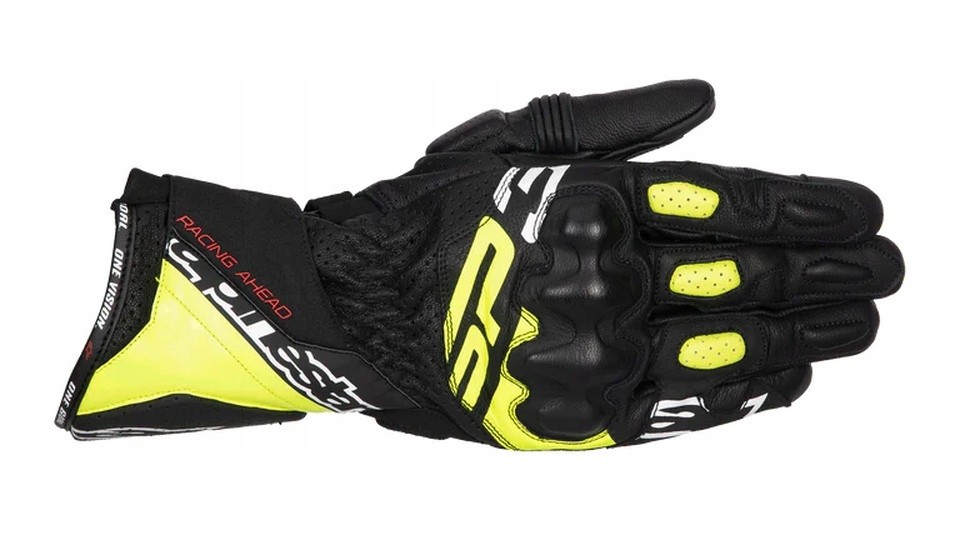alpinestars Alpinestars Sp-3 Motorcycle Gloves, Black-white-yellow, Size M for Men