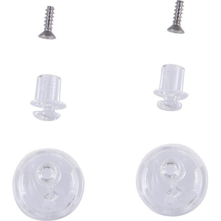 Clear plastic tear-off pins set with two circular pins and two small screws, designed for use with Alpinestars AFHS-01 goggles for enhanced visibility during sports.
