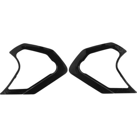Gloss black Alpinestars S-R10 shield mechanism cover featuring a sleek, angular design with cut-out sections for a lightweight, aerodynamic look.