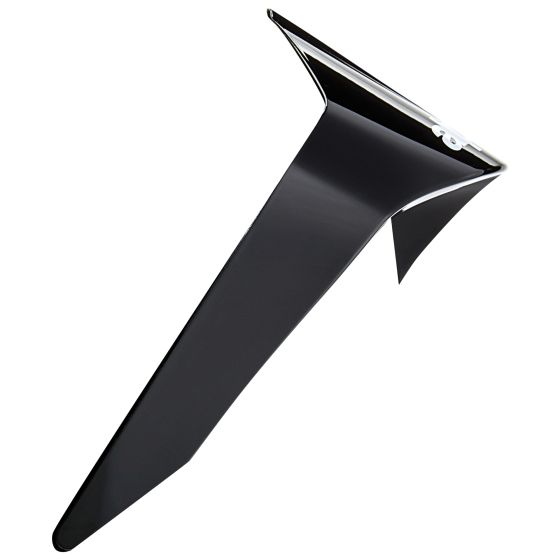 Black Alpinestars Supertech S-R10 race spoiler, featuring a sleek design with a pointed tip and a glossy finish, made from durable materials, available in one size.