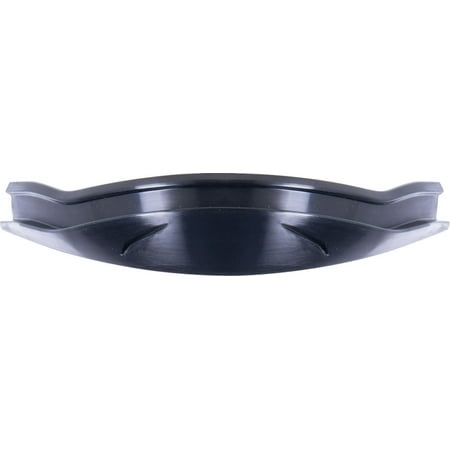 Black Alpinestars Supertech S-R10 wind deflector with a sleek, aerodynamic design, featuring smooth edges and ventilation grooves for enhanced airflow.