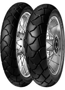 Anlas Capra R motorcycle tyre in size 110/80 R19 (59V) TL, featuring a rugged tread pattern, black rubber material, and a metallic rim, designed for front wheel use.