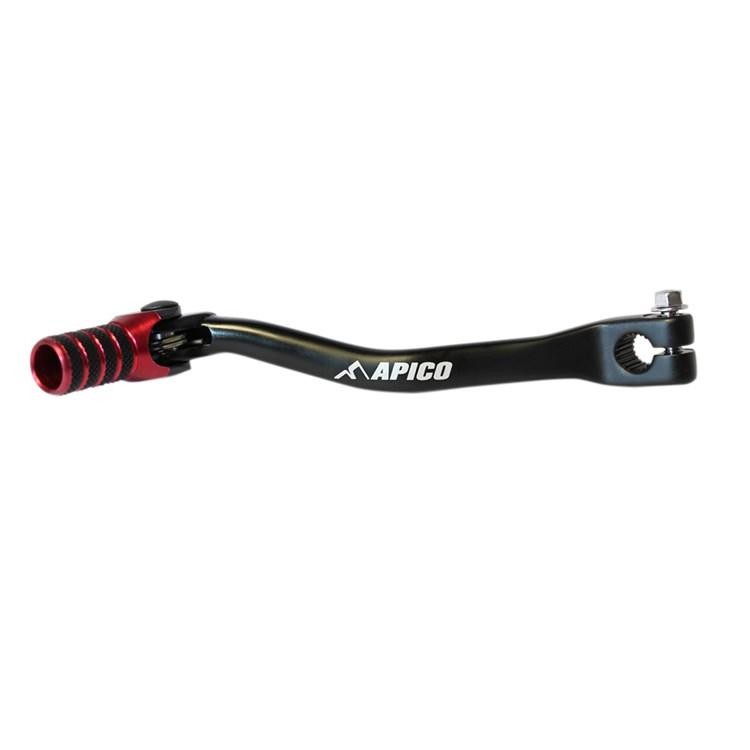 Black and red Apico Elite Gear Pedal featuring a textured grip and a sturdy metal construction, designed for Gas Gas EC/XC/EC-F models from 1998 to 2020.