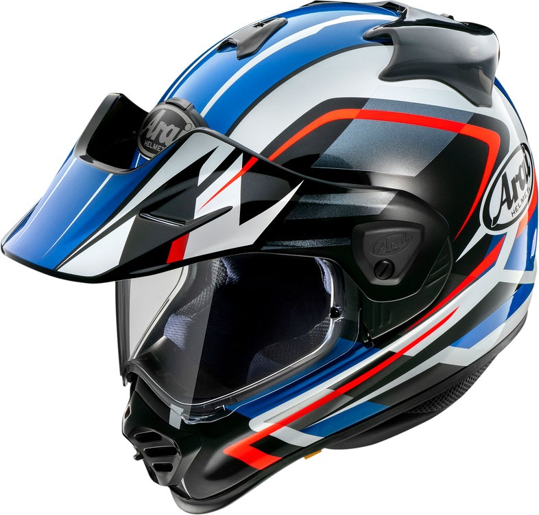 Arai Arai Tour-X5 Discovery, Adventure Helmet , Color: Black/White/Blue/Red , Size: M
