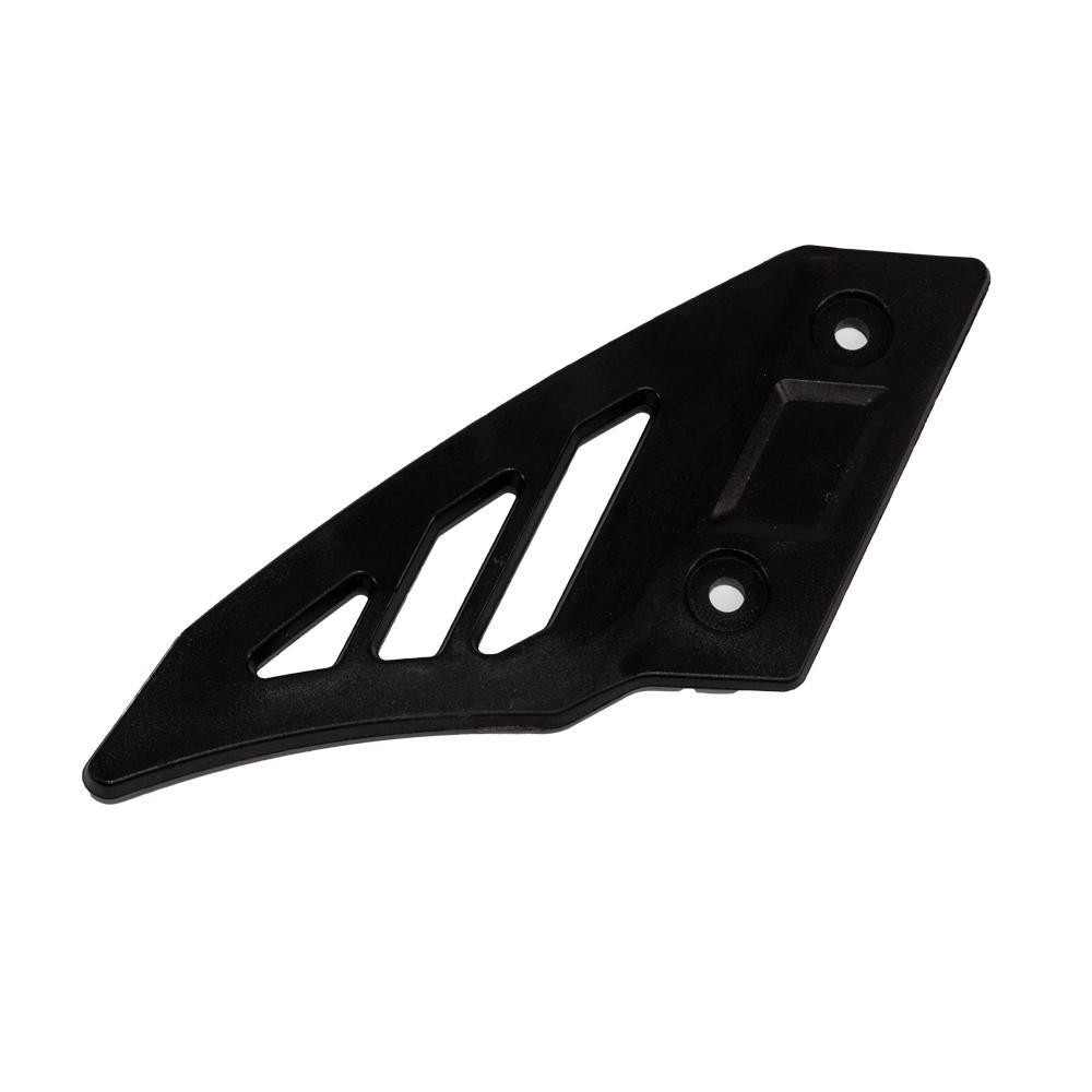 Black Apico rear sprocket guard designed for Gas Gas TXT/TXT Pro/Racing models (2004-2018), featuring a sleek design with cutouts for ventilation and lightweight plastic construction.